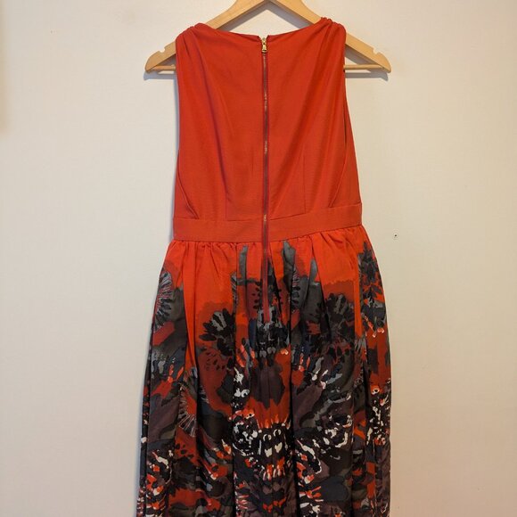 Adam Lippes Red Silk and Cotton Dress with pockets - Picture 3 of 11